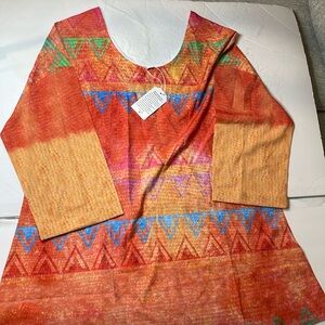 Women’s 3/4 sleeve lightweight shirt blouse size large